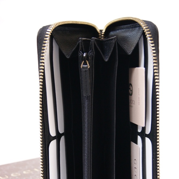 New  Men's Women's Unisex Gucci Black Leather Zip Around wallet - Picture 5 of 9